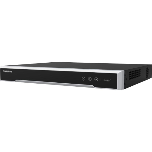 Hikvision DS-7616NI-M2 M Series 8K NVR, H.265+/H.265/H.264+/H.264 video formats, Up to 16-ch IP camera inputs, Up to 20-ch@4 MP decoding capacity, Up to 256 Mbps incoming bandwidth