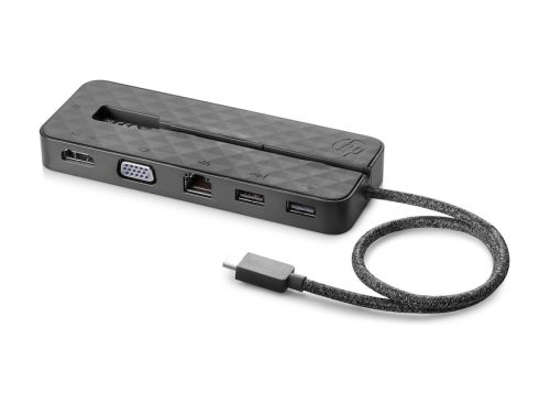 HP USB-C Mini Dock, Supports pass-through charging, Single USB-C connection, Supports up to 4K monitor, Pocket sized port expansion | 1PM64AA#UUF