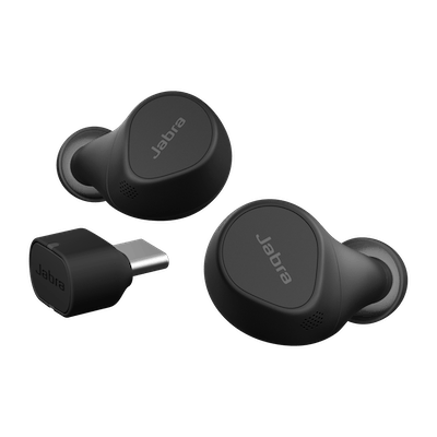  Jabra Evolve2 USB-A MS Buds, Active Noise Cancellation, Noise Isolating, Up to 8 Hours Battery, IP57 Rating Water & Dust Proof, Black | 20797-999-999