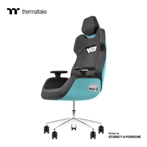 Thermaltake Argent E700 Real Leather Gaming Chair, Design by Studio F. A. Porsche, 4D Adjustable Armrests, Wire-Control Mechanism, 4 Gas Lift
