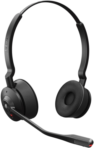 Jabra Engage 55 MS Stereo USB-A Headset, Robust & Flexible USB Adapter, Safetone 2.0 Hearing Protection, 150m Wireless Range, Noise Cancelling Mic, MS Teams & Zoom Certification, Black | 9559-450-111