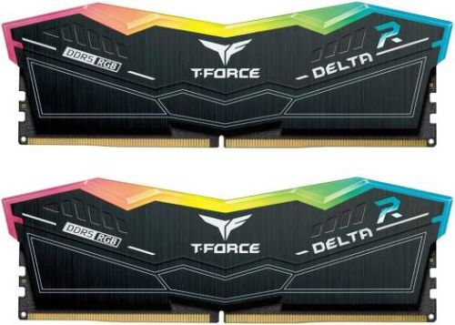TeamGroup T-Force Delta RGB Black 64GB (2x 32GB) DDR5 6000 Desktop Memory,  Intel XMP 3.0 Chipset, 38 CAS Latency, 288-Pin PC RAM, Black | FF3D564G6000HC38ADC01