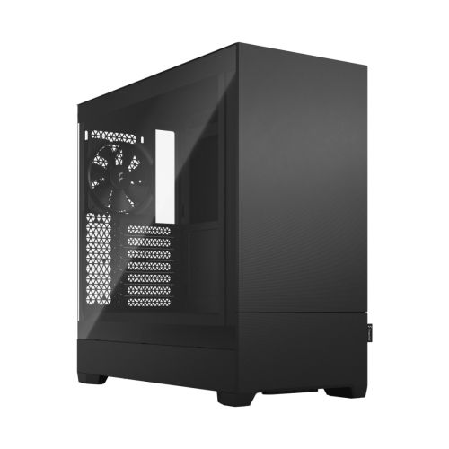 Fractal Design Pop Silent Mid-Tower PC Case, TG Clear Tint Tempered Glass Panel, Up to 280mm Radiator & 3x 120mm Fan Support, Hidden Compartment, USB-C /I/O Panel, Black TG Clear Tint | FD-C-POS1A-02