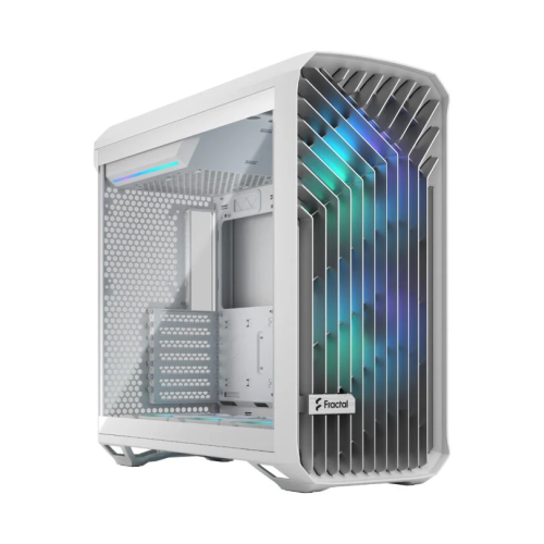 Fractal Design Torrent Full Tower Case, 2x 180 RGB PWM & 3x140 Mm Fans, Motherboard Supports Upto E-ATX, PSU Supports Upto ATX , GPU Max Length 461 Mm, 6x Drive Mounts, 7x Expansion Slots, Fixed Cable Straps, White RGB TG Clear  FD-C-TOR1A-07