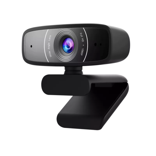 ASUS Webcam C3 1080p HD USB Camera - Beamforming Microphone, Tilt-Adjustable, 360 Degree Rotation, Wide Field of View, Compatible with Skype, Microsoft Teams and Zoom 90YH0340-B2UA00 4718017953825