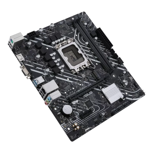 Asus Prime H610M-K D4 Mic ATX Motherboard, DDR4 Support, LGA 1700, PCIe 4.0, M.2 Slot, Realtek 1Gb Ethernet, HDMI, D-Sub, USB 3.2 Gen, SATA 6 Gbps, COM/RGB Header, 5X Protection III | 90MB1A10-M0EAY0