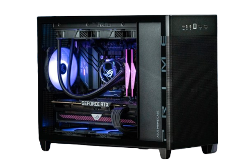 Nanotech ASUS PWD. Mini Gaming & Rendering PC: Core i9 14900K, GeForce RTX 4070 Ti Super OC 16GB GDDR6X, 64GB RAM (2 x 32GB) RGB DDR5, 2TB PCIe 4.0 NVMe SSD, 850W 80+ Platinum,  With AIO CPU Cooler, WiFi+Bt, 1 Year Warranty