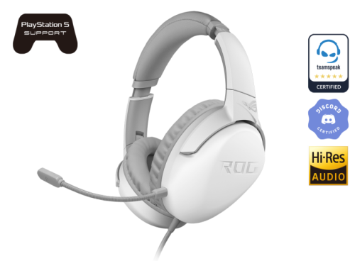 Asus Rog Strix Go Core Gaming Headset, Speaker Impedance 32 Ohm, -45 dB Sensitivity, 3.5mm Jack Connector, Moonlight White | 90YH0381-B1UA00