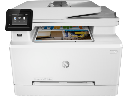 HP M283fdn Color LaserJet Pro MFP, Print speed up to 22 ppm (black & color), Up to 600 x 600 dpi, Up to 50 sheets feeder capacity, Print, copy, scan, fax | 7KW74A