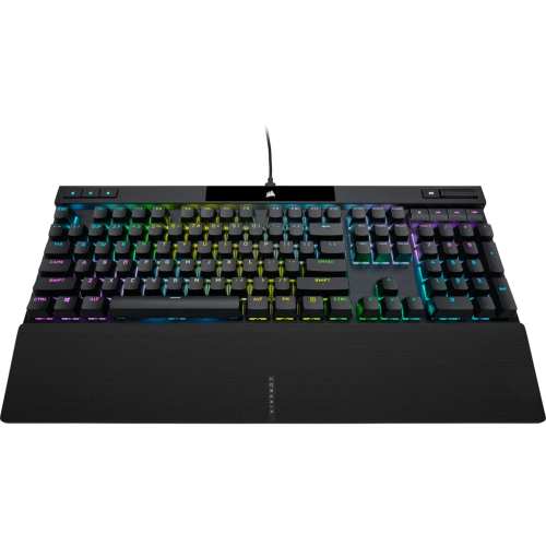Corsair K70 RGB Pro Mechanical Wired Keyboard, Cherry MX Red Switch, 104 Keys Matrix, Up to 8000Hz with Axon, PBT Double Shot Keycaps, Soft Touch Palm Rest, English Layout, Black | CH-9109410-NA