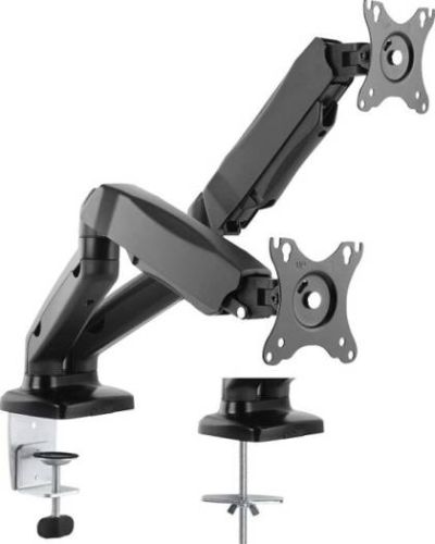 Skill Tech LCD stand, Dual-screen, two-screen desktop universal rotary lift bracket Dual Monitor, Full Motion Monitor Stand Desk Mount Supports 2 Screens | SH130-C024