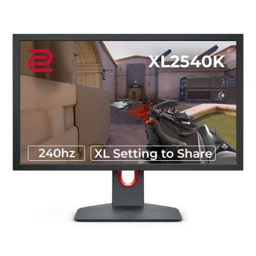 Benq ZOWIE XL2540K TN 240Hz 24.5 inch Gaming Monitor for Esports, 240Hz Refresh Rate, TN Panel XL Setting to Share Black eQualizer, Color Vibrance, S Switch & Shielding Hood, Flicker-free, Low Blue Light‎, K Locker‎ | 9H.LJMLB.QBP