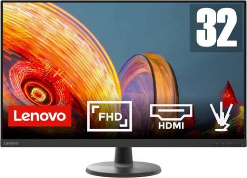 Lenovo D32-40 31.5'' FHD WLED Monitor, 4ms Response Time, 60Hz Refresh Rate, 16:9 Aspect Ratio, 8 Color Depth, 16.7 Million Color Support, Eye Comfort, DP, HDMI, 99% sRGB, Black | 66FCGAC2UK