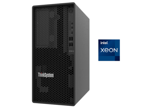Lenovo ThinkSystem ST50 V2 Tower Server Powerful, compact, and affordable first server, Intel Xeon processor E-2300, Up to 64GB in 4x UDIMM slots, 5x Drive Bays, up to 500W | E-2324G