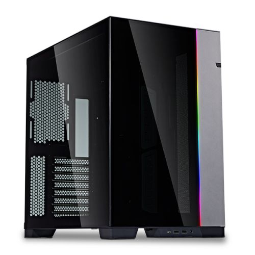 Lian Li O11 Dynamic Evo E-ATX Computer Case, Space Optimization Chassis, Tempered Glass, 220mm PSU Support, Movable IO Module, 120/140mm Fan, Radiator Support Up To 360mm, Black