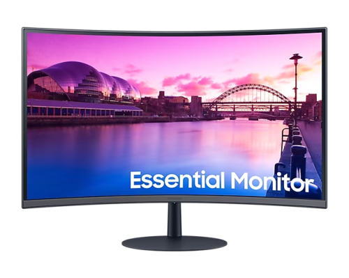 SAMSUNG 27" Curved Monitor with 1000R Curvature, Bezeless Design, FullHD VA 75 Hz Display, 4(GTG) Response Time, AMD FreeSync, Game Mode, 2x HDMI 1.4 / 1x Display Port 1.2, Black | LS27C390EAMXUE