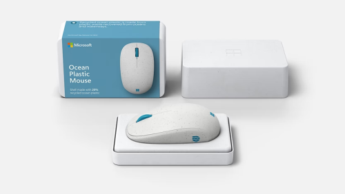 Microsoft Ocean Plastic Bluetooth Mouse, 4 buttons, 2.4 GHz frequency range, Battery life Up to 12 months, Materials: Shell made with 20% recycled ocean plastic Seashell Color,  | I38-00009