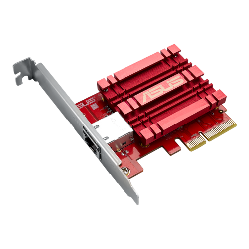 ASUS 10-Gigabit XG-C100C, T PCIe Network Adapter with backward compatibility of 5/2.5/1G and 100Mbps ; RJ45 port and built-in QoS| 90IG0760-MO0B00