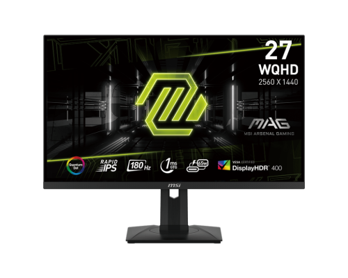 MSI MAG 274QRF QD E2 Gaming Monitor, 27" WQHD Rapid IPS Display, 180Hz Refresh Rate, 1ms (GtG) Response Time, Adaptive Sync Technology, 1.07B Display Color, Black | MAG-274QRF-QD-E2