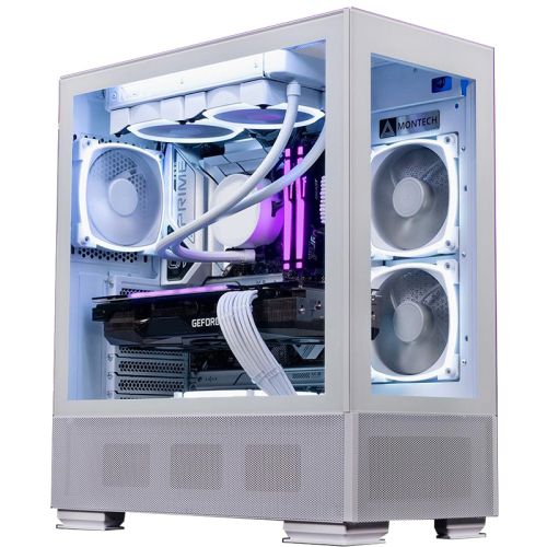 Nanotech White Gaming and Rendering PC, STRIX B760-A  Gaming WiFi and BT, Intel I7 14th Gen 14700KF, DDR5 64GB  (2x32GB ), Nvidia Gamin X 4070Ti 12GB, 850W Gold, With 3 Fan Cooler
