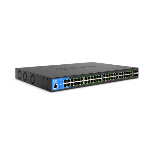 Linksys LGS352C-EU Business Switch: 48 Port 48-Port Managed Gigabit Ethernet Switch with 4 10G SFP+ Uplinks, Advanced Network Security and QoS, TAA Compliant