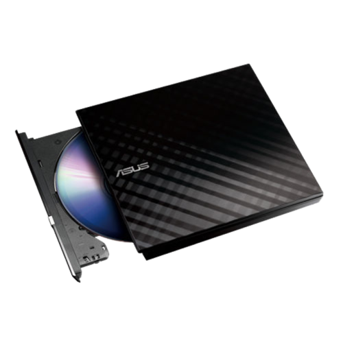 ASUS SDRW-08D2S-U Lite externer Slim DVD Brenner, 8x DVD±R, 6x DVD±R DL, 5x DVD-RAM, USB 2.0, Cyberlink Power2Go, Compatible with Windows and Mac, Black | SDRW-08D2S-U LITE-BLK