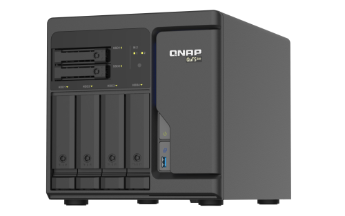 QNAP 6 Bay Quts Hero NAS Server Tower Ethernet LAN, Intel Xeon D-1602 2.5 GHz Processor, 8 GB DDR4 ECC Memory, 2xM.2 NVMe PCIe SSD | TS-H686-D1602-8G