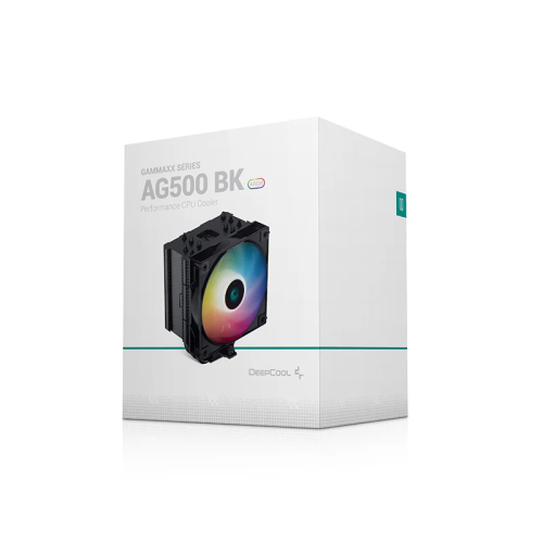 DeepCool AG500 BK ARGB Single-Tower CPU cooler, 125mm, 300~1850 RPM±10%, 4-pin PWM, Hydro Bearing, Addressable RGB LED | R-AG500-BKANMN-G-1