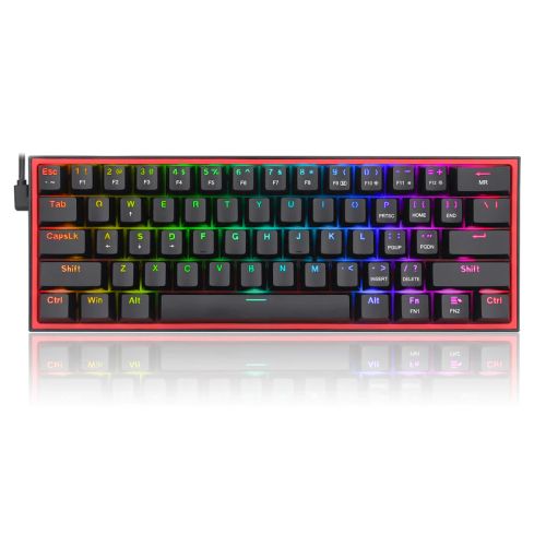 REDRAGON FIZZ RGB DUST-PROOF RED WIRED MECHANICAL RGB BLACK