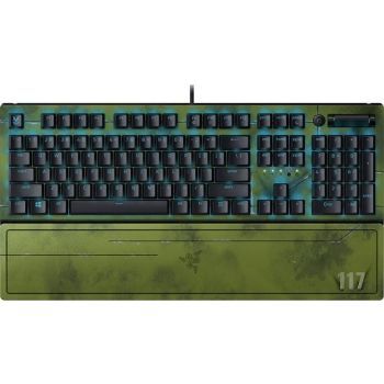 Razer BlackWidow V3 Mechanical Wired Gaming Keyboard Halo Infinite Edition, Chroma RGB, Tactile and Clicky, US Layout, Green Switch | RZ03-03542600-R3M1
