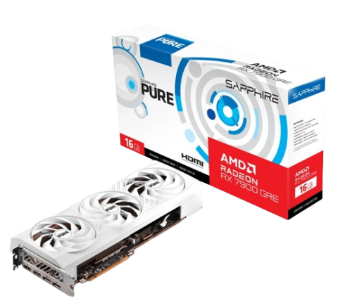 Sapphire Pure AMD Radeon Rx 7900 GRE Gaming OC 16GB GDDR6 256 Bit Dual HDMI/Dual DP Graphic card, AMD Radiance Display Engine, AMD Radeon Boost technology & Anti-Lag technology | S88-4E475-001SA