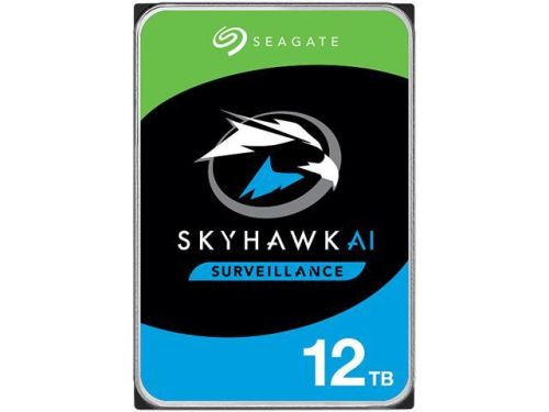 Seagate Skyhawk AI 12TB SATA 6.0Gb/s 3.5'' Internal Hard Drive, 256MB Cache, 7200 Rpm, 250 MB/s Max Sustained Transfer Rate, Network Video Recorder, Camera Device Supported | ST12000VE001