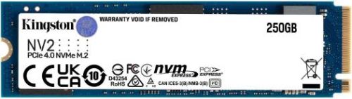 Kingston NV2 250GB M.2 2280 NVMe Internal SSD, Up to 3000MB/s Read / 1300MB/s Write Speed, Gen 4x4 NVMe PCIe Performance, 2.17G Vibration Operating | SNV2S/250G