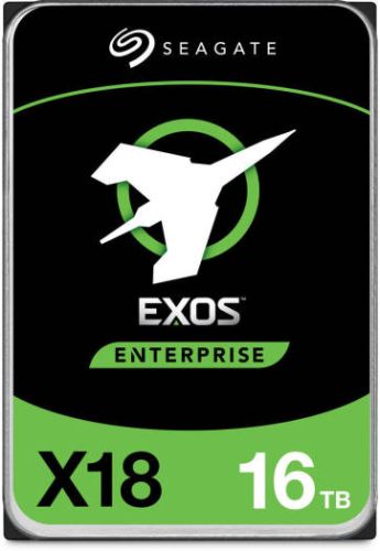 Seagate Exos X18 16TB 512e SATA III 3.5" Internal HDD, 6 Gb/s Interface, 512e Sector Size, 7200 rpm Speed, 256MB Cache, Data Transfer Speeds up to 261 MB/s, 2,500000 Hours MTBF | ST16000NM000J