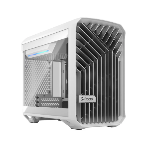 FRACTAL Design Torrent Nano Mini-ITX PC Case, GPU Max Length 335 Mm, Motherboard Compatibility Upto MITX, 3x Expansion Slots & Drive Mounts, ATX PSU Compatibility, Fixed Cable Straps, White TG Clear Tint | FD-C-TOR1N-03