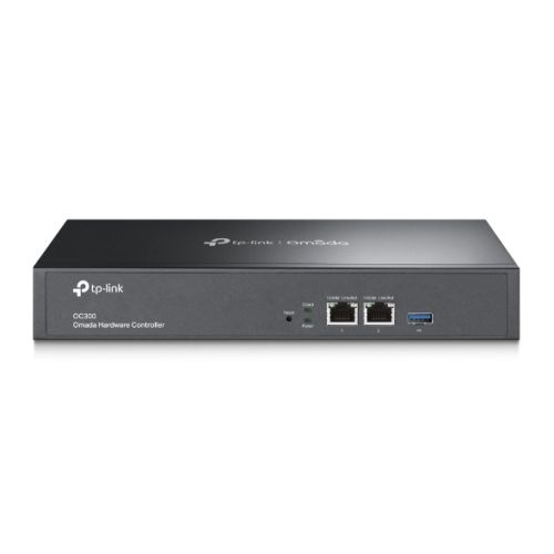 TP-Link Omada Hardware Controller, 2x Gigabit Ethernet Ports, 1x USB 3.0 Port, Manage up to 500 Omada Devices, Supports up to 15,000 Clients, Rack-Mountable, Black  OC300