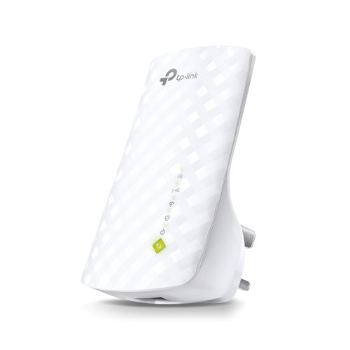 tp-link Mesh AC750 Wi-Fi Range Extender, 300Mbps at 2.4GHz, 433Mbps at 5GHz, IEEE 802.11a/n/ac 5GHz, IEEE 802.11b/g/n 2.4GHz, Wi-Fi Dead-Zone Killer, Access Point Mode, Easy Setup with App, One Wi-Fi Name, Unified Management | RE200 (UK) V5