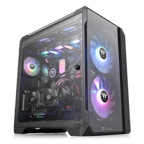 Thermaltake View 51 Tempered Glass Full-Tower PC Chassis, ARGB Edition, 8 Expansion Slots, 4x Drive Bays,  Black | CA-1Q6-00M1WN-00