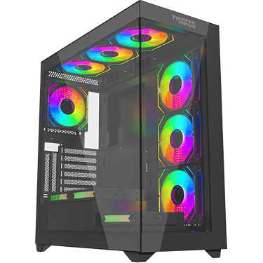 Twisted Minds Quantum Mid Tempered Glass Mid Tower Gaming Case - Black - TM-TM-290XL-9