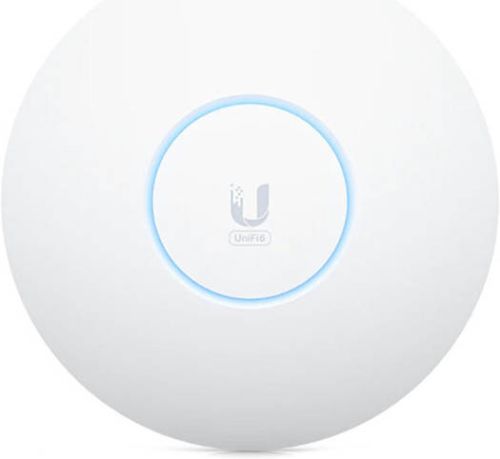 Ubiquiti UniFi U6 Wi-Fi 6E AP 10.2 Gbs, OFDMA, MU-MIMO, 2.5G Ethernet PoE+, WPA3, Wall & Ceiling Mount Kit  U6-E