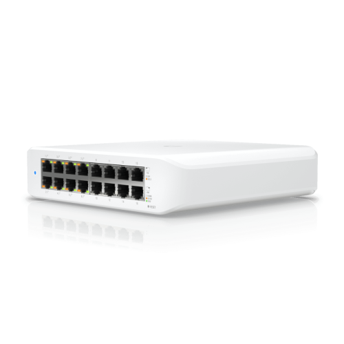 Ubiquiti USW-Lite-16-PoE UniFi 16-Port Cloud Managed Desktop Gigabit PoE+ Switch w 8 x PoE+ Ports, 45W Power Budget, 16 Gbs Switching, Supports UniFi Network Controller  USW-Lite-16-PoE