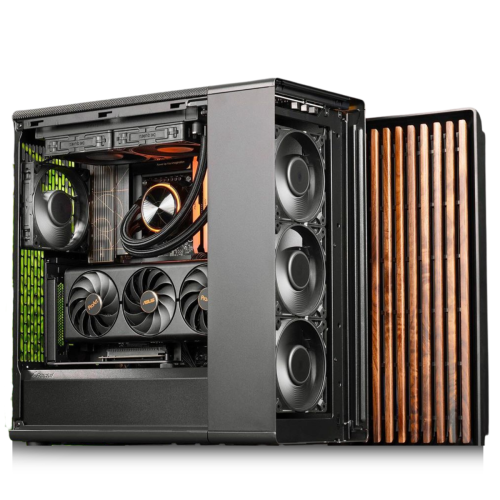 Gaming PC Powered by 14th Generation Processor - Intel Core i7-14700KF, Nvidia RTX 4070 Super 12GB, 32GB RAM 6200Mhz, 2TB SSD Gen4, 750W Gold Rated PSU , 240mm Liquid Cooler, Wi-Fi + BT  Wooden Gaming PC Fractal