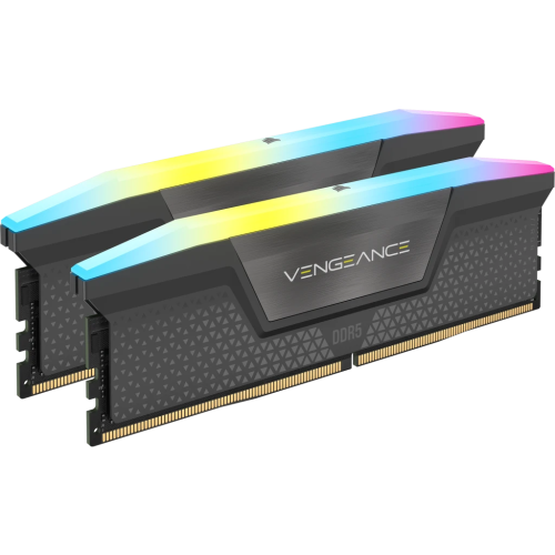 CORSAIR VENGEANCE 64GB (2 x 32GB) RGB DDR5 288-Pin Dual Channel Desktop Memory Kit, 6000 MHz Tested Speed, 40-40-40-77 Latency, AMD EXPO OC, Overclock PMIC, | CMH64GX5M2B6000Z40