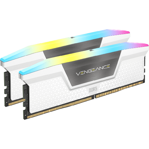 CORSAIR VENGEANCE RGB DDR5 6200 32GB(2*16GB)KIT INTEL XMP READY WHITE COLOR DRAM,840006667186,CMH32GX5M2E6200C36