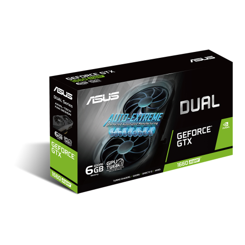 Asus Dual GeForce GTX 1660 Super 6GB GDDR6 EVO Graphic Card | 90YV0DS5-M0NA00