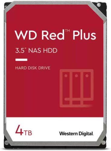 WD Red Plus 4TB SATA 6Gb/s 3.5" NAS Hard Disk Drive, 5400 RPM Class, 256MB Cache, 3D Active Balance Plus, Up to 180 TB/yr Workload Rate, NASware Firmware for Compatibility | WD40EFPX