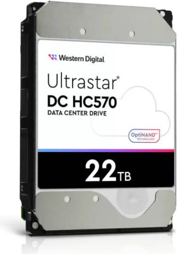 WD 22 TB Ultrastar DC HC57 3.5 SATA 6Gbps Internal Data Center HDD,Up to 600 MBs Data Transfer Rate, 512MB Cache, 2.5 Million Hours MTBF, 600000 LoadUnload Cycles  0F48155- WUH722222ALE6L4