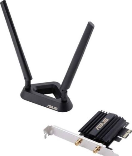 AX3000 Dual Band PCI-E WiFi 6 (802.11ax) Adapter with 2 external antennas. Supporting 160MHz, Bluetooth 5.0, WPA3 network security, OFDMA and MU-MIMO