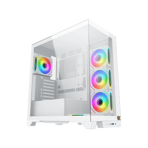 Xigmatek Endorphin Ultra Arctic Mid Tower Case, Motherboard Supports Up To E-ATX, Cpu Cooler to 190mm, Fan Support 8 Max, Radiator 360mm Max, Graphics Card 420mm, Power Supply 200mm, White  EN41334.