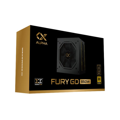 Xigmatek Fury 850w Gold Power Supply, 80 Plus Gold Certified, 120mm Fdb Bearing Fan, Japanese Electrolytic Capacitors, Ocpoppopp Uvpovpscp Protection, Active Power Factor Correction, Single +12v Output, Pci-e 5.0, Full Modular Cable, Smart Eco Fan & Switc